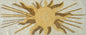 Handmade Marble Mosaic Rug: Sun Art Tile, Natural Stone Decor (64” x 28”)