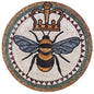 48" Regal Elegance  - Handmade Queen Bee Marble Mosaic Medallion Art Tile - Customization available