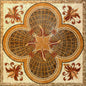 40" Medallion Marble Mosaic Tile: Geometrical Floral Artwork