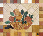 Handmade Fruit Basket Mosaic Art: Kitchen Wall Decor (20” x 16")