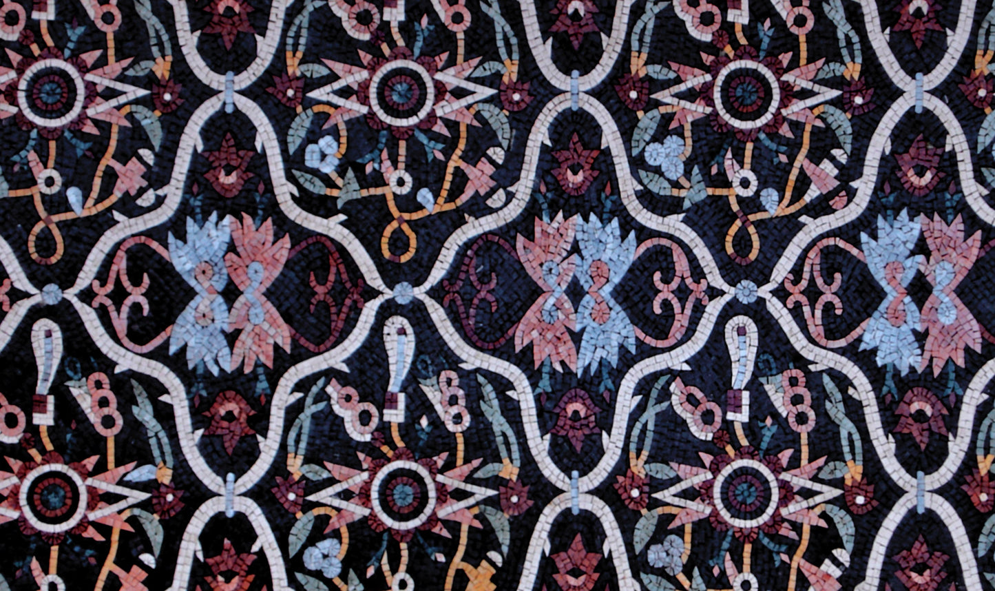 Handmade Marble Mosaic Carpet: Colorful Stone Rug, Home Decor