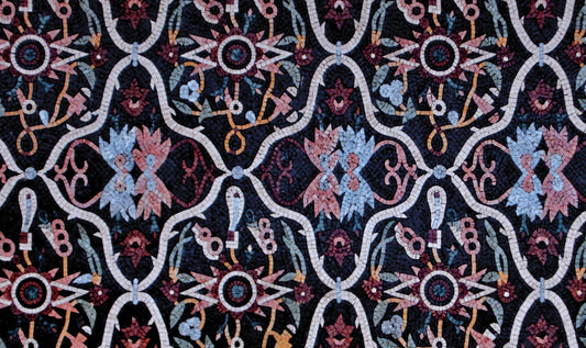Handmade Marble Mosaic Carpet: Colorful Stone Rug, Home Decor