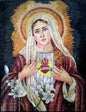 30"x40" Divine Mother Mary Mosaic – Byzantine Virgin Mary Icon, Customization available