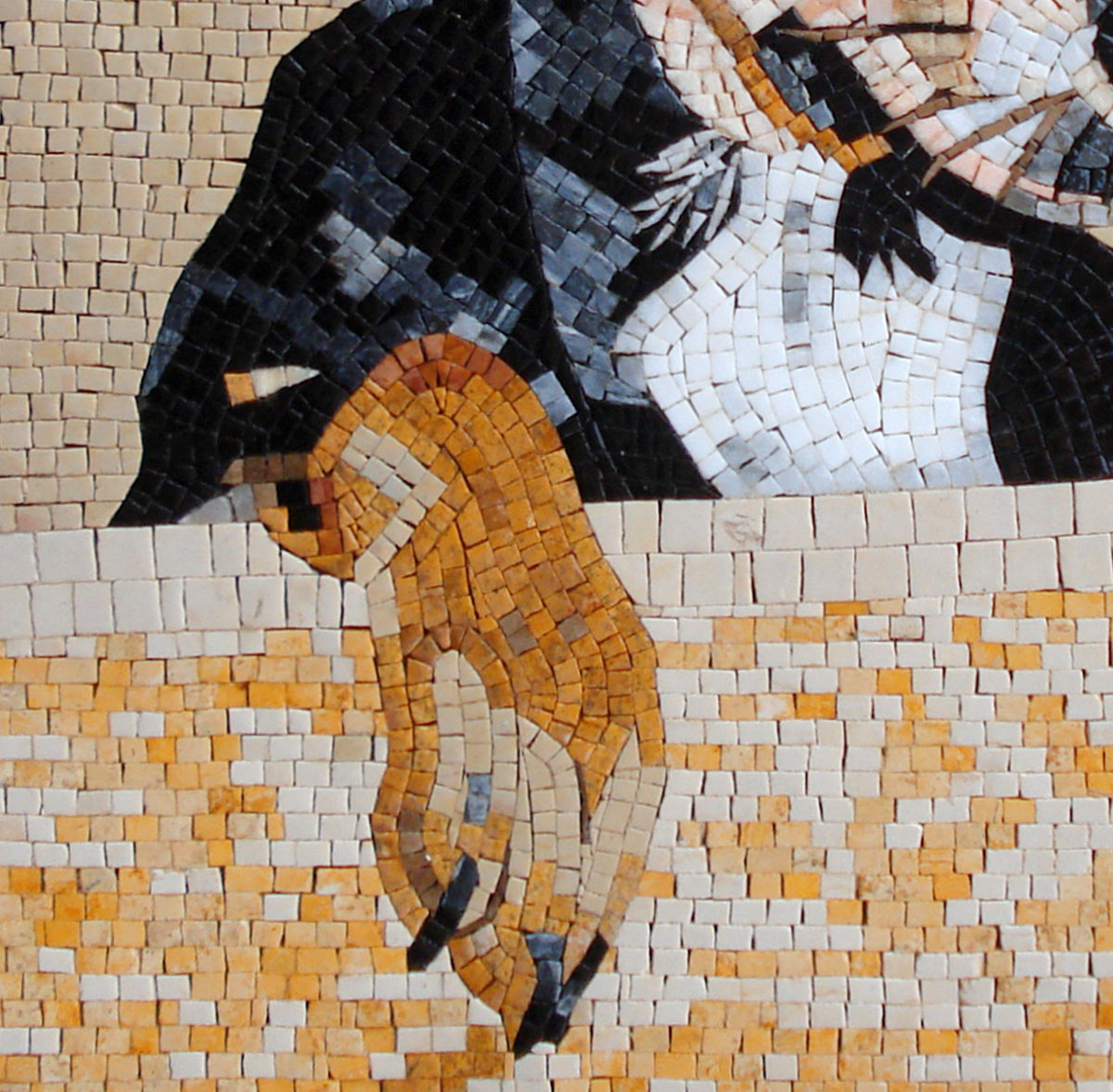 Handmade Labrador Dog Mosaic Tile Art: Pet Portrait (24x24")