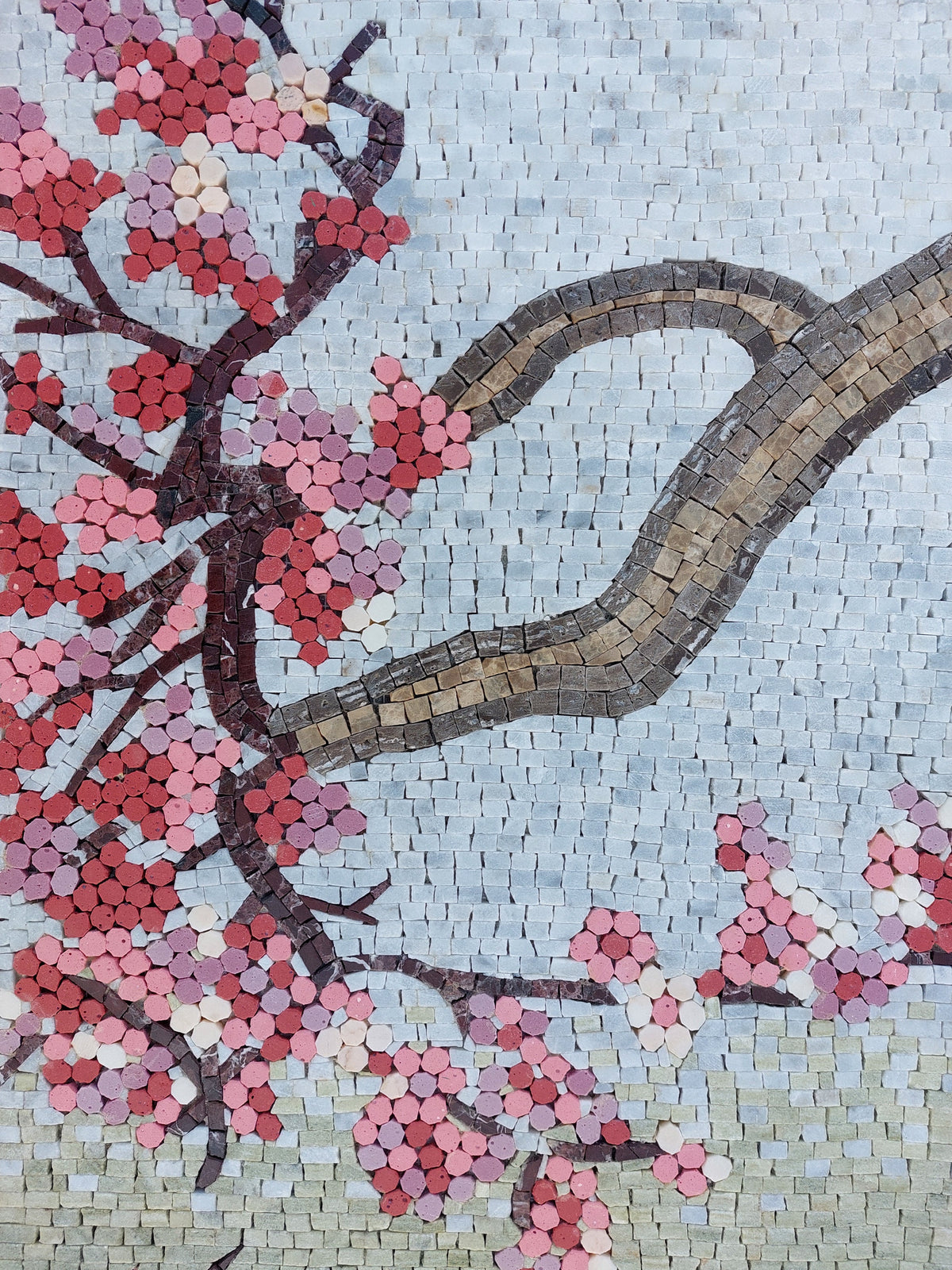 Handmade Peacock Mosaic Tile Art: Interior Wall Decor (56” x 40”)