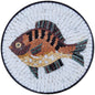 16" Fish Mosaic Medallion – Custom Handmade Marble Tile Art, Customization available