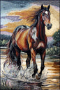 Handmade Majestic Horse Marble Mosaic Mural - Wall Art Decor