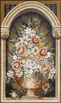 FL028 Flowers Vase Marble Mosaic Wall Art