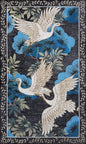 Swans Mosaic Tile Art: Handmade Animal Mural (55” x 32")
