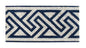 8" Monochromatic Geometric Patterned Mosaic Border – Handmade Marble Tile Trim, Modern Wall Accent