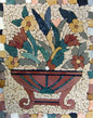 Handmade Flower Mosaic Tile Art: Natural Stone Wall Decor (20” x 16”)