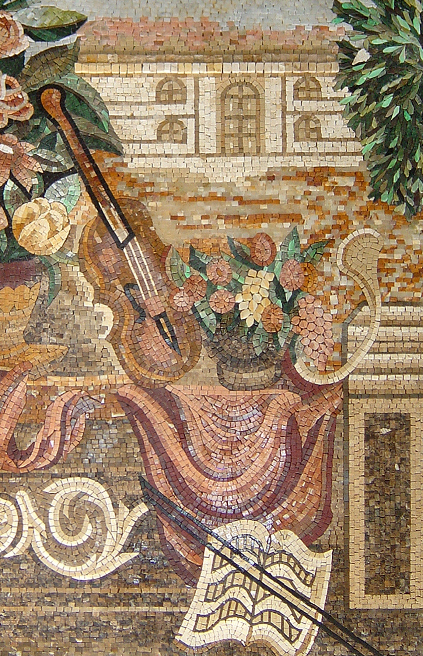 VIOLIN MOSAIC TILES |Violin Artwork Tiles For Music lover Room Walls | Tiles For Interior Outdoor Entry Walls And House Warming