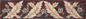 Handmade Marble Tile Mosaic Border: Maroon & Cream Floral Accent - 8" x 40"
