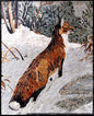 Handmade Fox Mosaic Tile Art: Snowy Wildlife Decor (40x32")