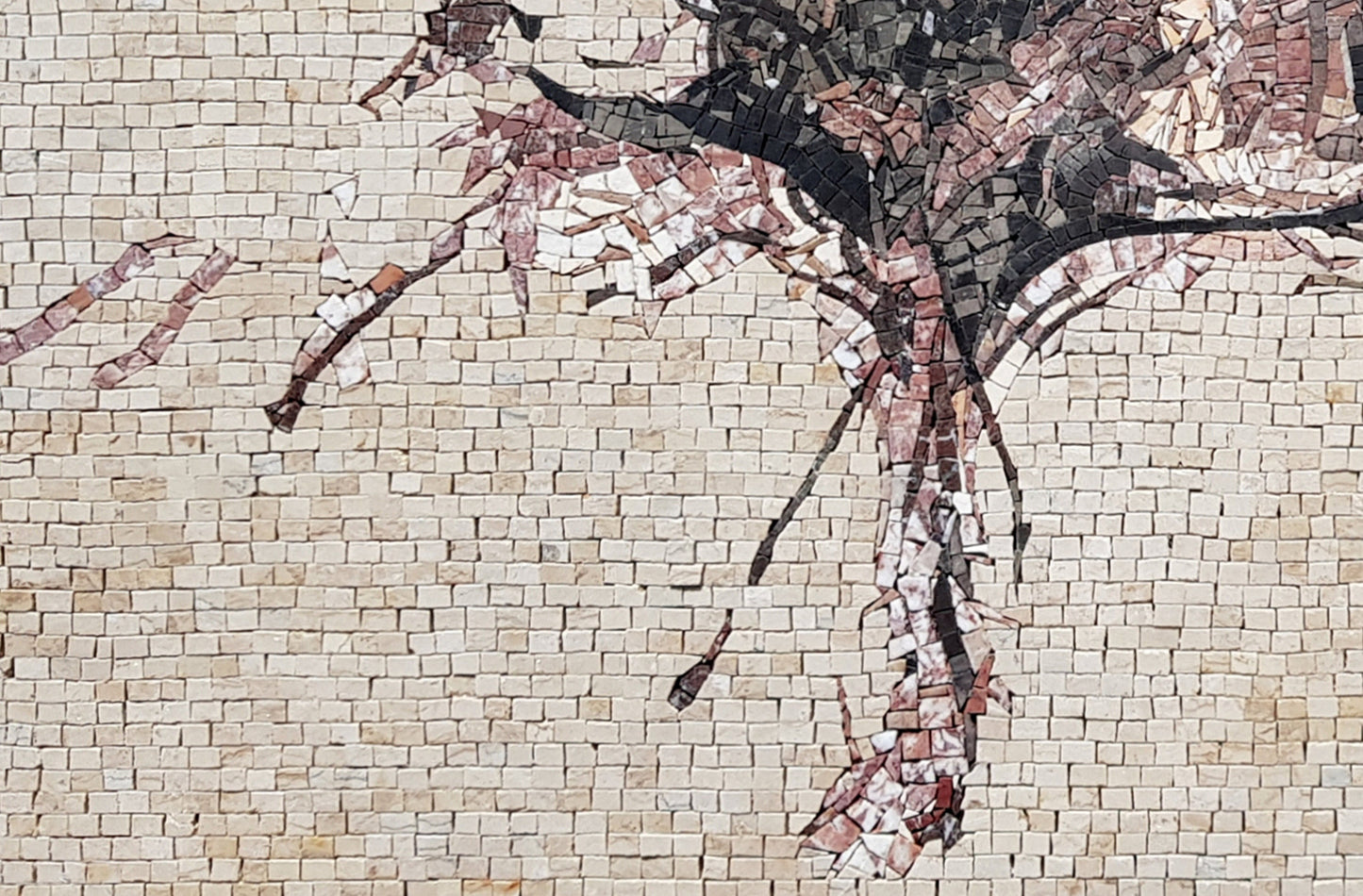 Handmade Horse Mosaic Tile Art: Marble Stone Animal Wall Decor
