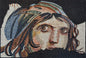 36"x24" Zeugma Mosaic Wall Art, Feminine Portrait Decor, Artistic Home Accent, Customization Available