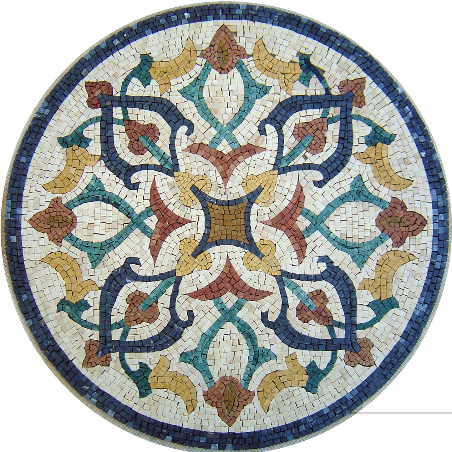 Enchanting Elegance: Handcrafted Marble Mosaic Medallion Art Stone for Timeless Interior Appeal - Customization available