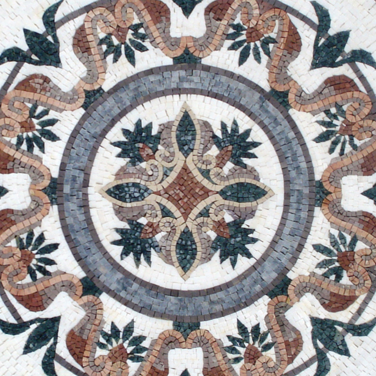 48” GEOMETRICAL FLORAL TILES | Square Shape Floral Tiles For Living Room Floor | Tiles For Interior And Outdoor Entry Floor And Wall