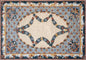Floral Marble Stone Rug: Handmade Flower Pattern Carpet