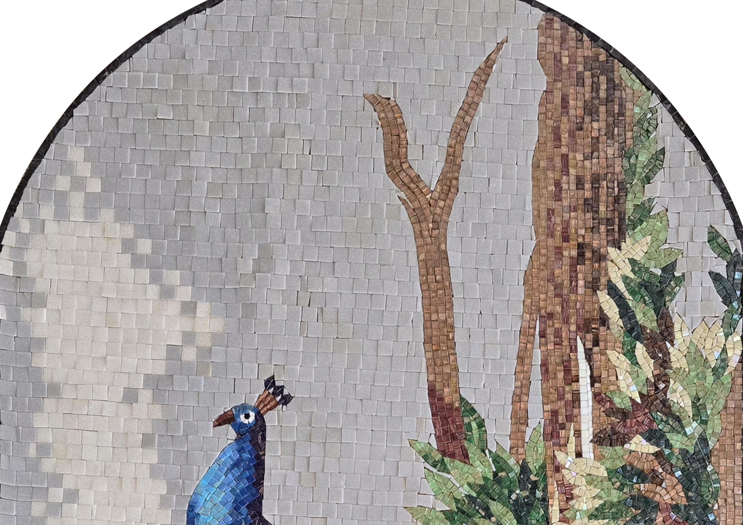 Custom Handmade Peacock Mosaic – Mosaic Glass Wall Art, Luxury Decorative Tile, Personalized Mosaic Art