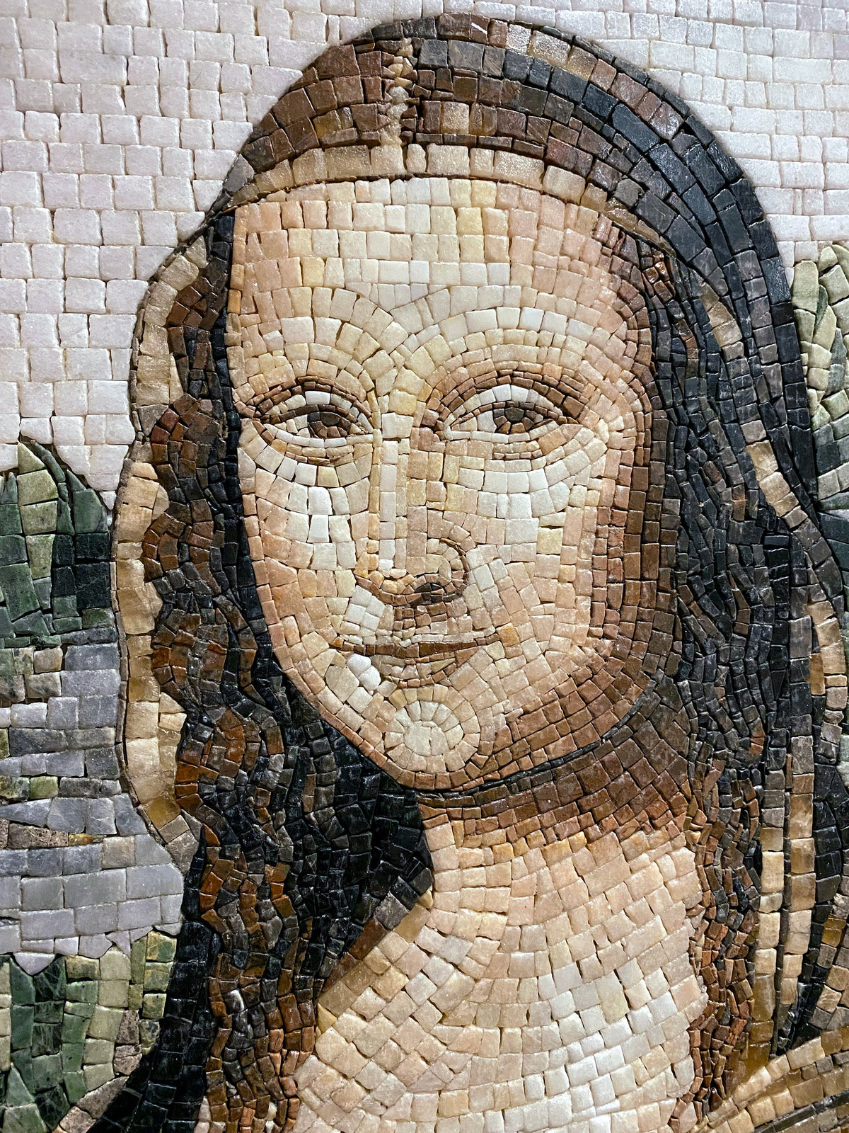 Handmade Mona Lisa Mosaic Art Tile: Leonardo Da Vinci Reproduction (34” x 42.5")
