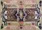 Handmade Floral Marble Mosaic Rug: Home Decor Art (44” x 32")