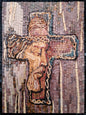 Handmade Jesus and Cross Mosaic Art: Marble Stone Tiles (20x16)