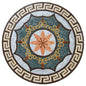 Eclectic and Multicolored Mixed Pattern Mosaic Medallion