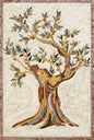 OLIVE TREE MOSAIC - Backsplash Marble Mosaic Tiles. Customization. Handcrafted Roman Mosaics