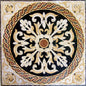 24" Handmade Marble Mosaic Square Floor Interior Home Décor Art Tile Stone.