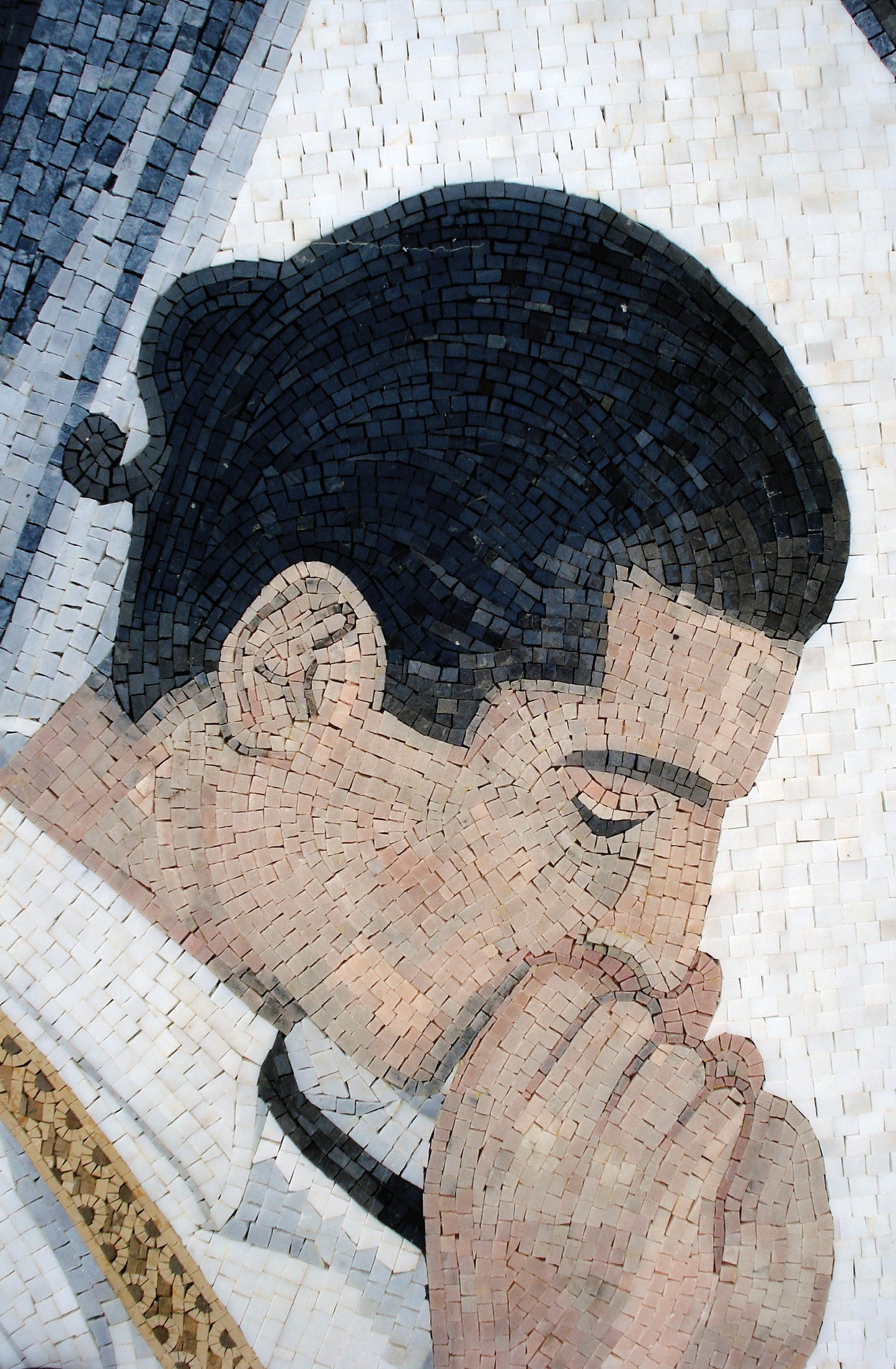 Matador Mosaic Tile Art: Handmade Marble Wall Decor (56” x 40")