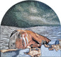 Handmade Walrus Mosaic Tile: Sea Animal Wall Art (84” x 80”)