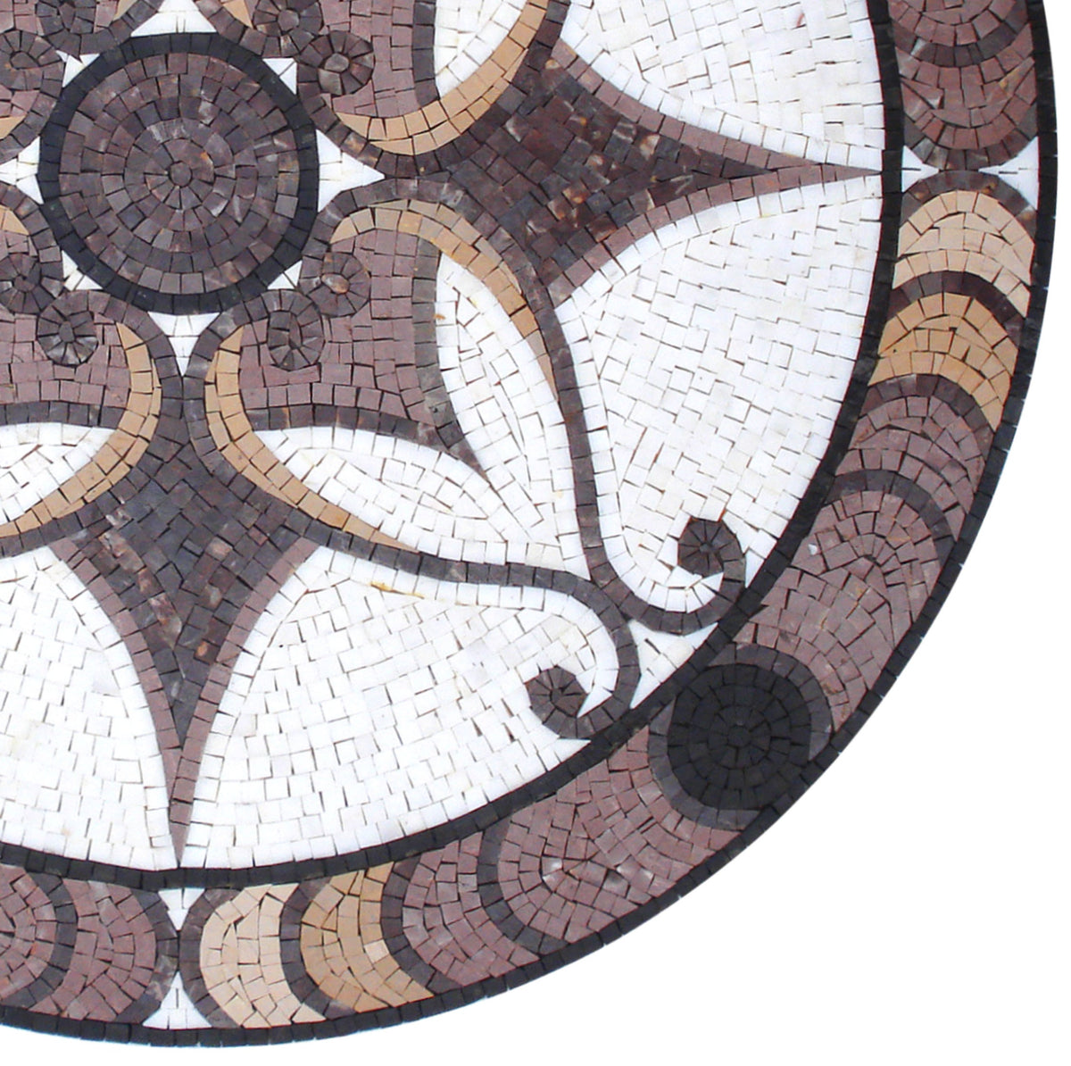 Artisanal Elegance - 36-Inch Handmade Pattern Mosaic Medallion - Natural Marble Tile Décor - Customization available
