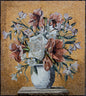 COLORFUL FLOWER ART- Handmade Flowers Vase Bouquet Mosaic Wall Artwork