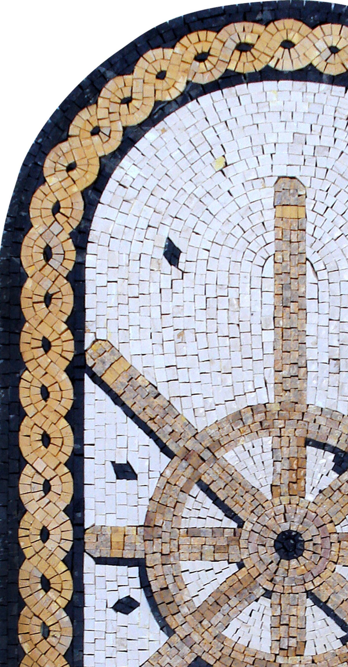 AR001 Helm Nautical Arched Mosaic Wall Art