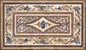 Handmade Floral Marble Mosaic Rug: Interior Floor Art (96” x 54”)