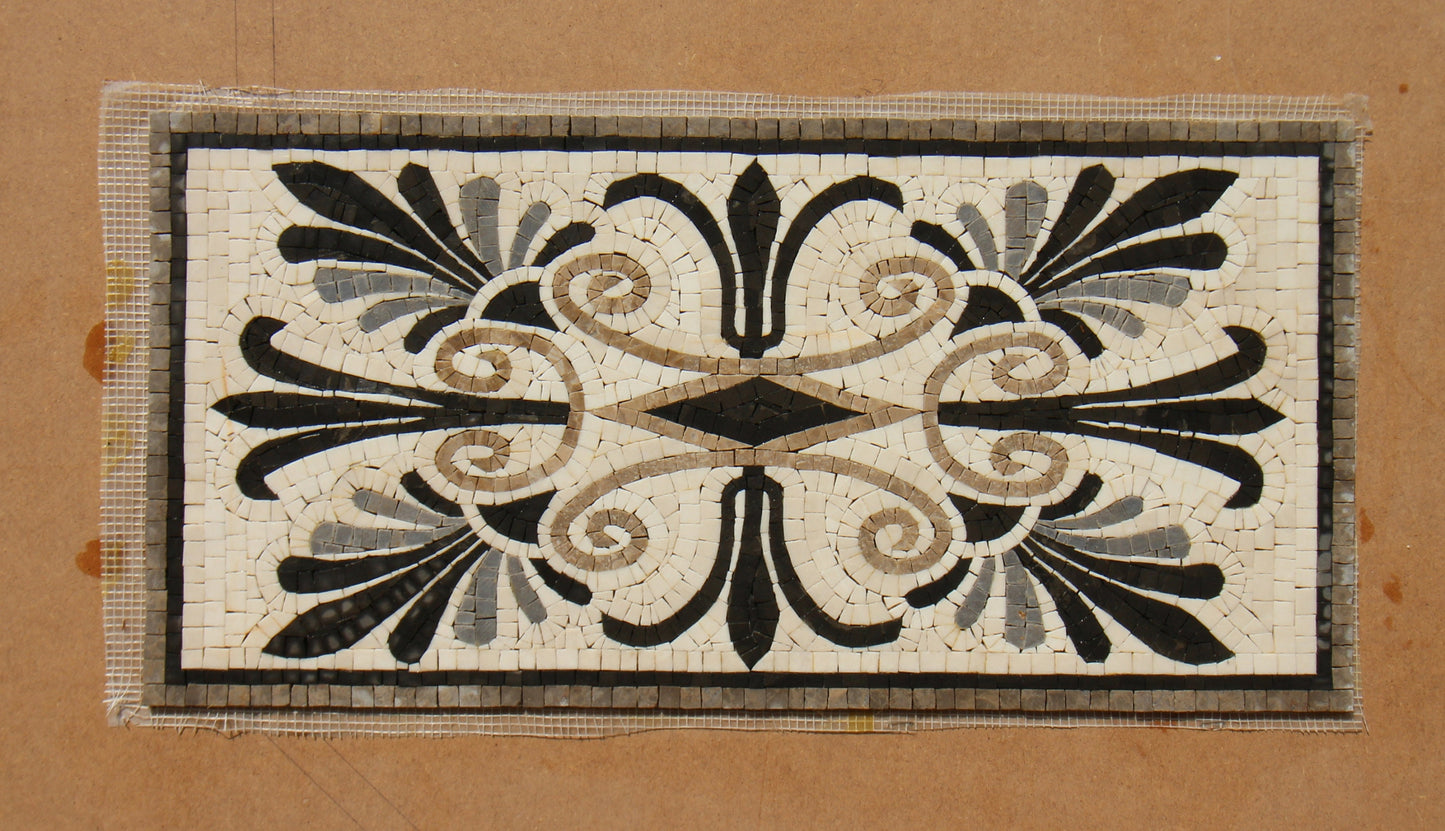 Anastasia Marble Tile Mosaic Mural: Handmade Wall Art Decor