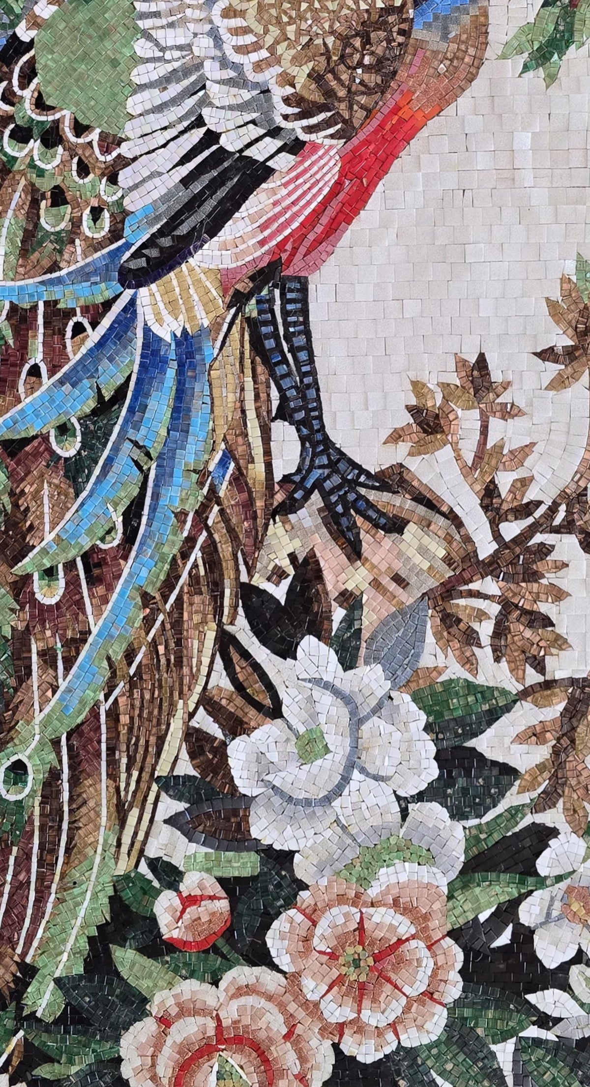 Custom Handmade Peacock Mosaic – Mosaic Glass Wall Art, Luxury Decorative Tile, Personalized Mosaic Art