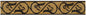 Black and Gold Swirl Mosaic Border: Marble Tile Trim, 6" x 40"