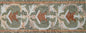 Botanical Mosaic Tile Border: Geometric Floral Marble Artwork (40x8”)