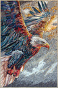 46"x32" Eagle Mosaic Wall Art –  Majestic Bird Design, Wildlife Home Decor, Customization available